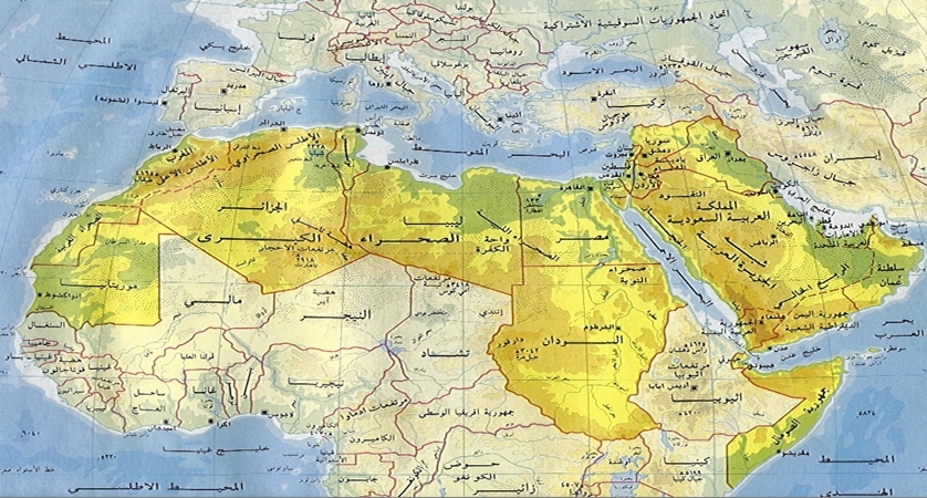 خريطة العالم العربي