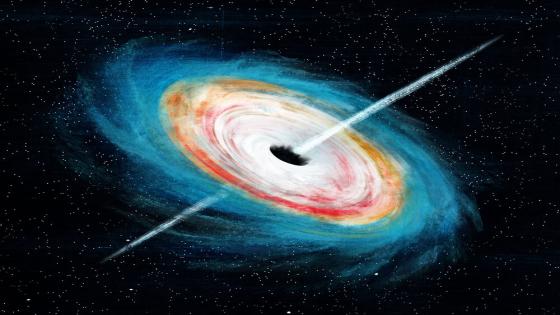 Illustration of a supermassive black hole. Credit: Scott Woods, Western University