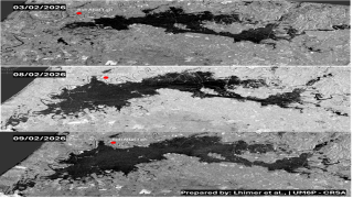 الماء يكتب تضاريس جديدة… والفضاء يراقب فيضانات الشمال الغربي للمملكة